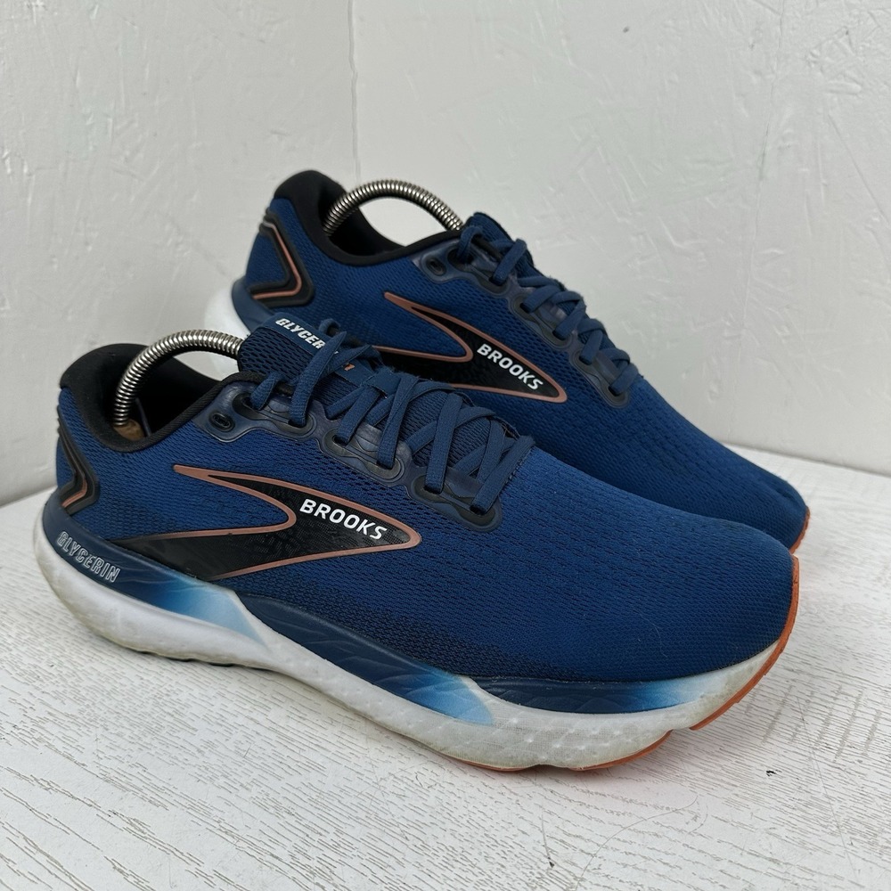 Brooks Running‎ Shoes Men's 12.5 Glycerine 19 Blue White Orange No Insoles
